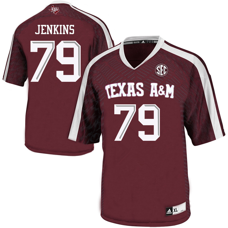 Men #79 Marcus Jenkins Texas A&M Aggies College Football Jerseys Sale-Maroon - Click Image to Close